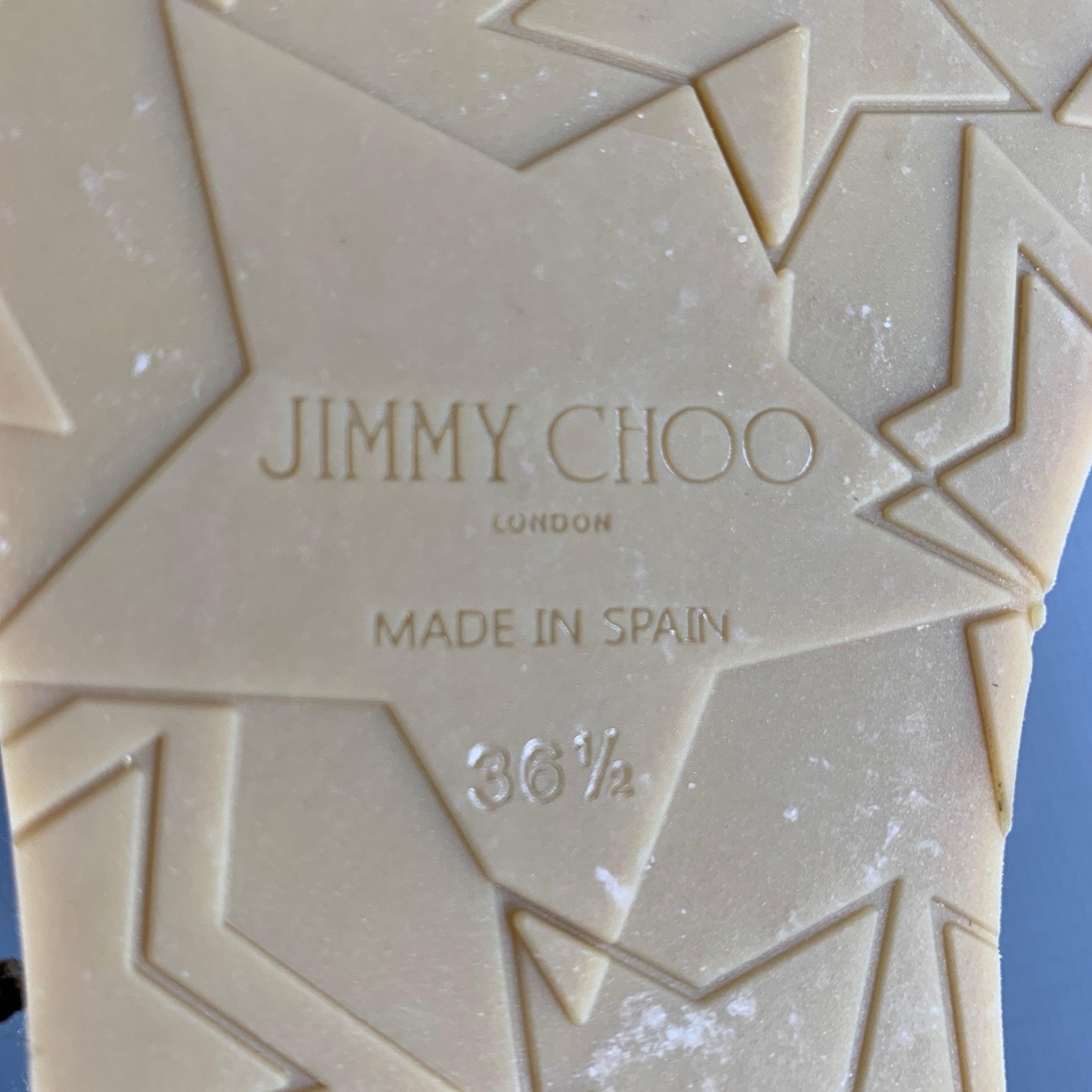 JIMMY Choo Taglia 6,5 Bianco Naturale Paglia Tessuto Espadrille Appartamenti in vendita 4