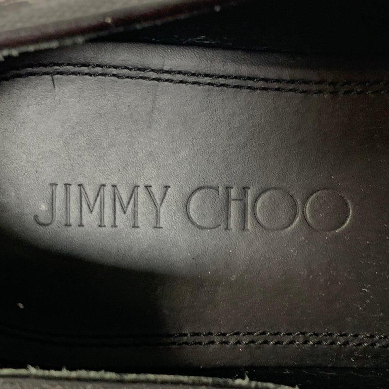 JIMMY CHOO Size 8 Black Grey Camouflage Figures Canvas Slip  display picture 2