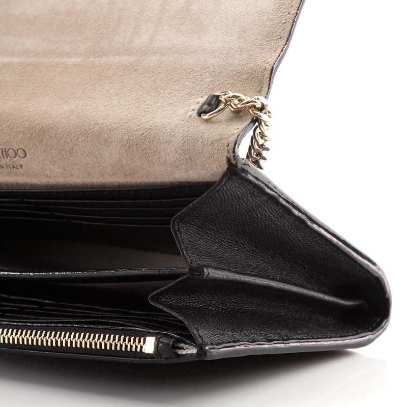 Jimmy Choo Sonia Wallet on Chain Embossed Leather 1