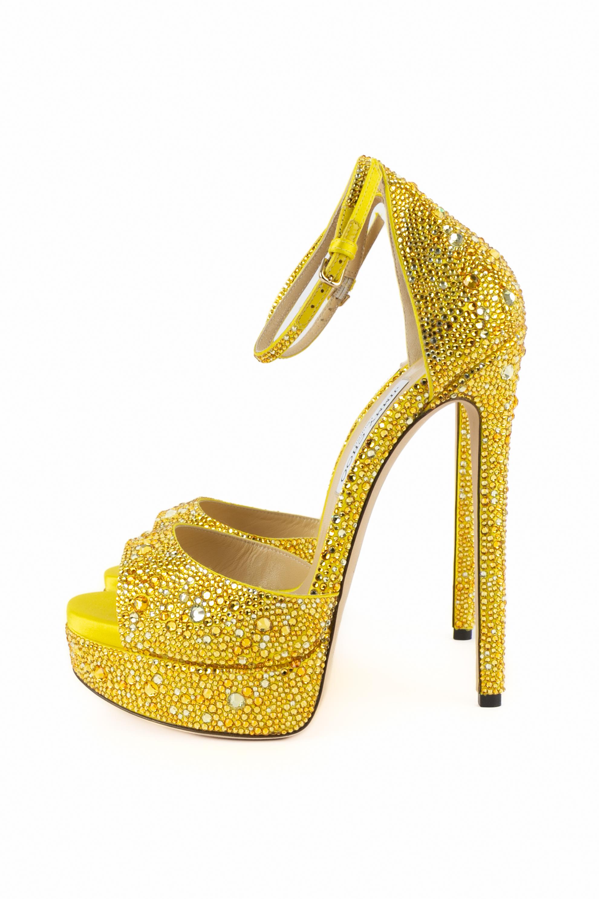 Jimmy Choo Stilettoes 'Max 150' (Gelb) im Angebot