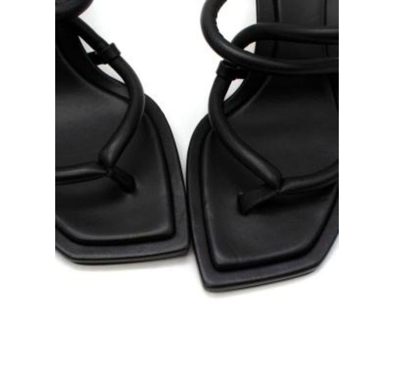 Jimmy Choo Strappy Black Leather Heeled Sandals For Sale 3