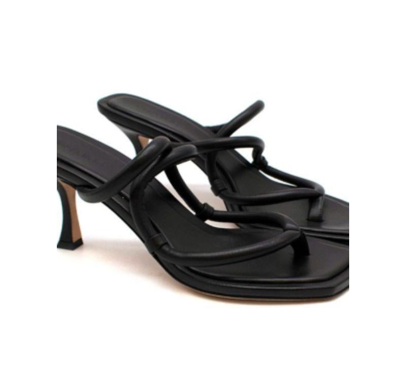 Jimmy Choo Strappy Black Leather Heeled Sandals For Sale 5