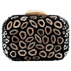 Jimmy Choo Suede Beaded Embellished Animalier Cloud Bag