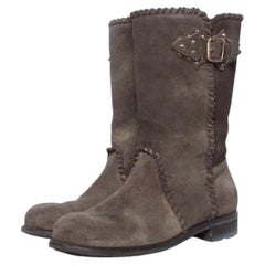 Jimmy Choo, suede biker boots