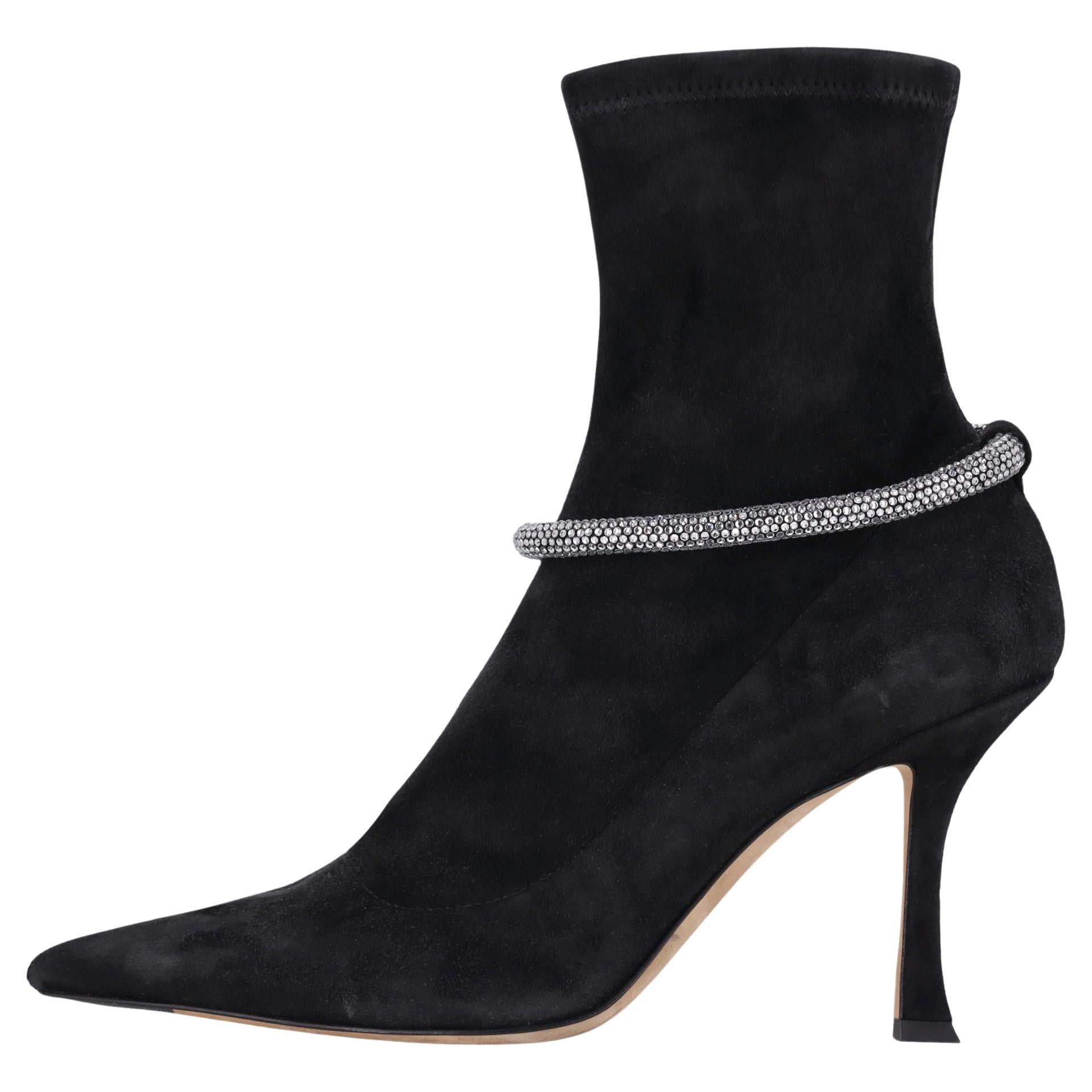 Jimmy Choo - Bottines en daim avec ornements - Taille 39 en vente
