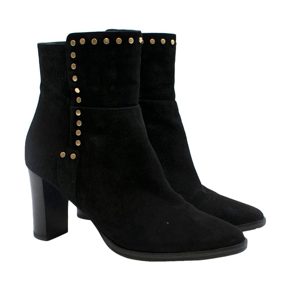 Jimmy Choo Suede Studded Ankle Boots SIZE 38.5