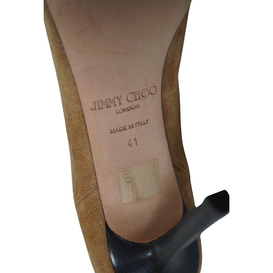 Jimmy Choo Tan Suede Knee High Boots 41 For Sale 3