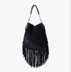 Jimmy Choo Tatum Leather & Suede Fringe Hobo Bag - '10s