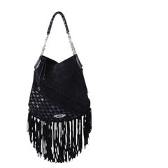 Jimmy Choo Tatum Leather & Suede Fringe Hobo Bag - '10s