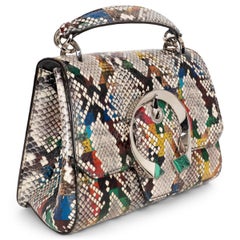 JIMMY CHOO taupe MADELINE PYTHON SUNRISE Bag