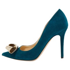 Jimmy Choo escarpins Vesna en daim bleu sarcelle, taille 37