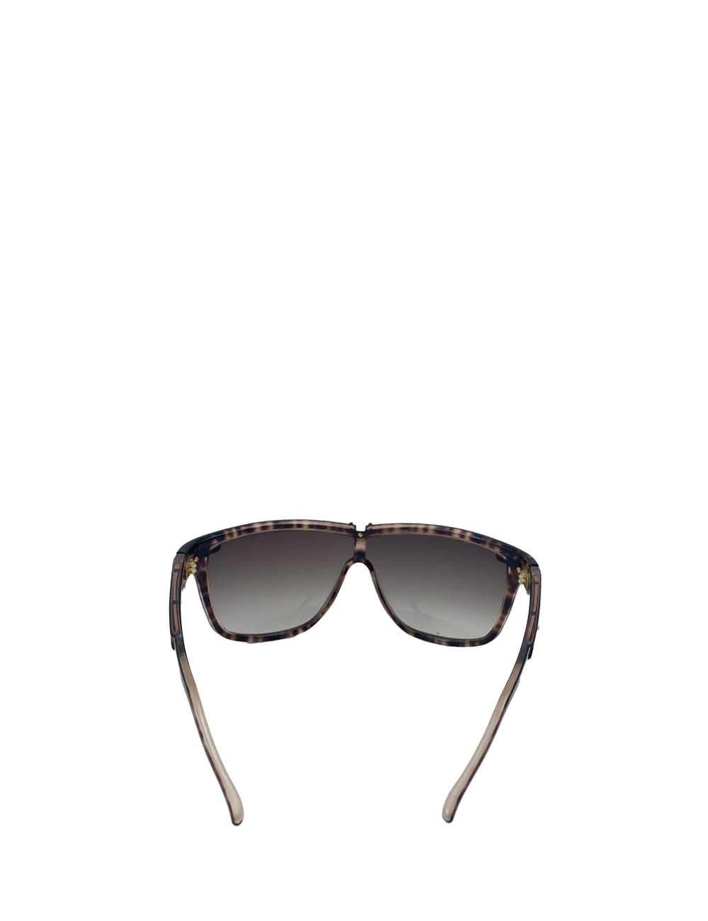 Black Jimmy Choo Tortoise Shell Mirrored-lens Polarized Aviator Sunglasses