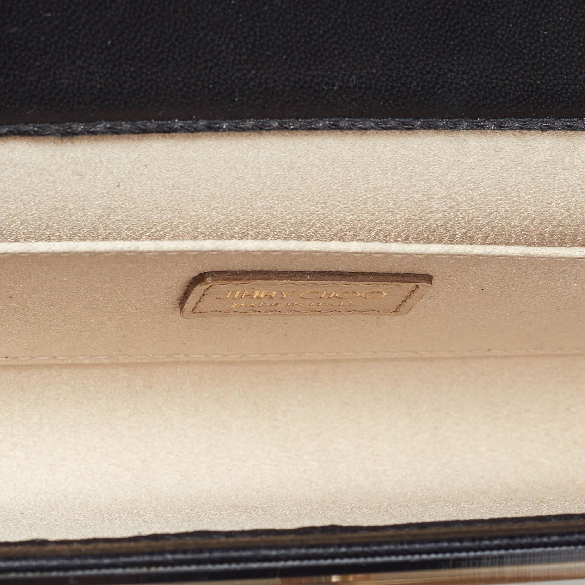 Jimmy Choo Tri Color Acrylic and Leather Sweetie Chain Clutch 3