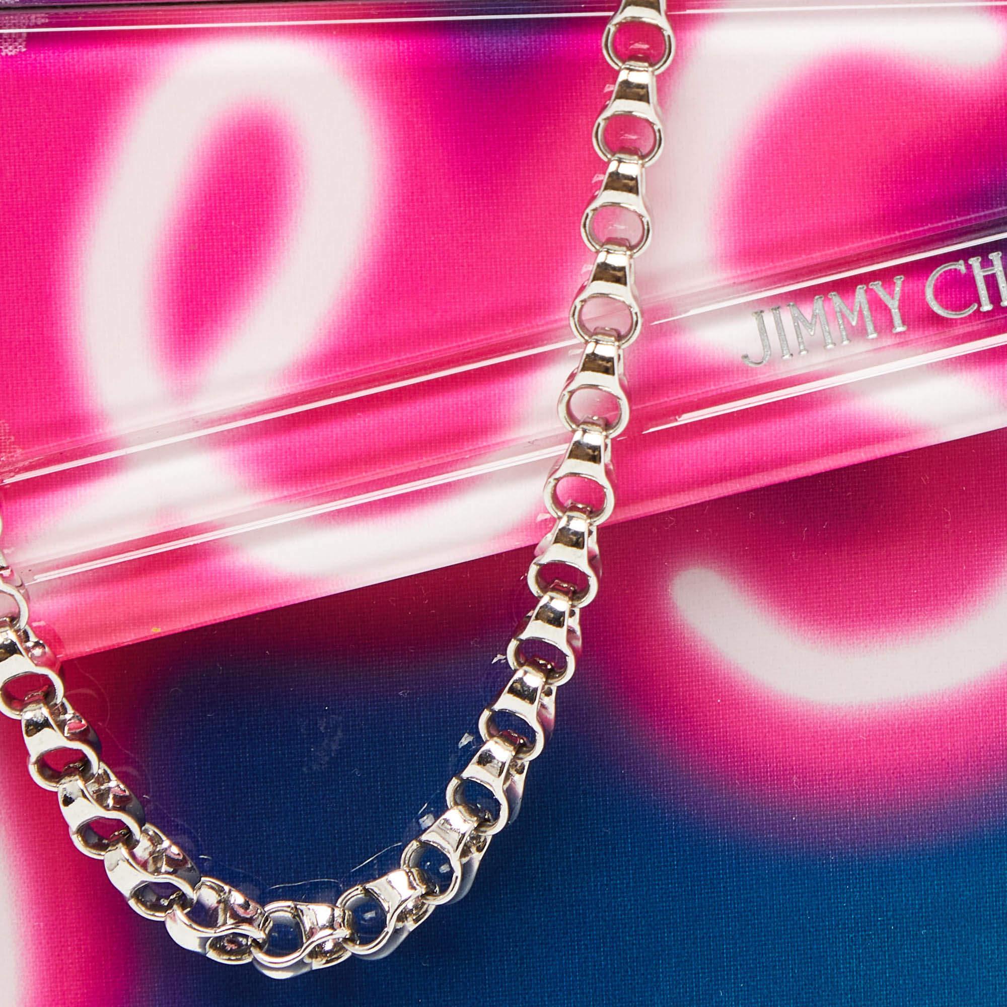 Jimmy Choo Tri Color Acrylic Yes Candy Wallet On Chain 3
