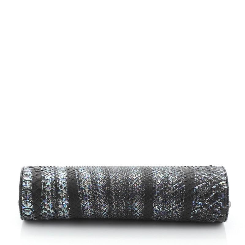Jimmy Choo Tube Clutch Python Long In Good Condition In NY, NY