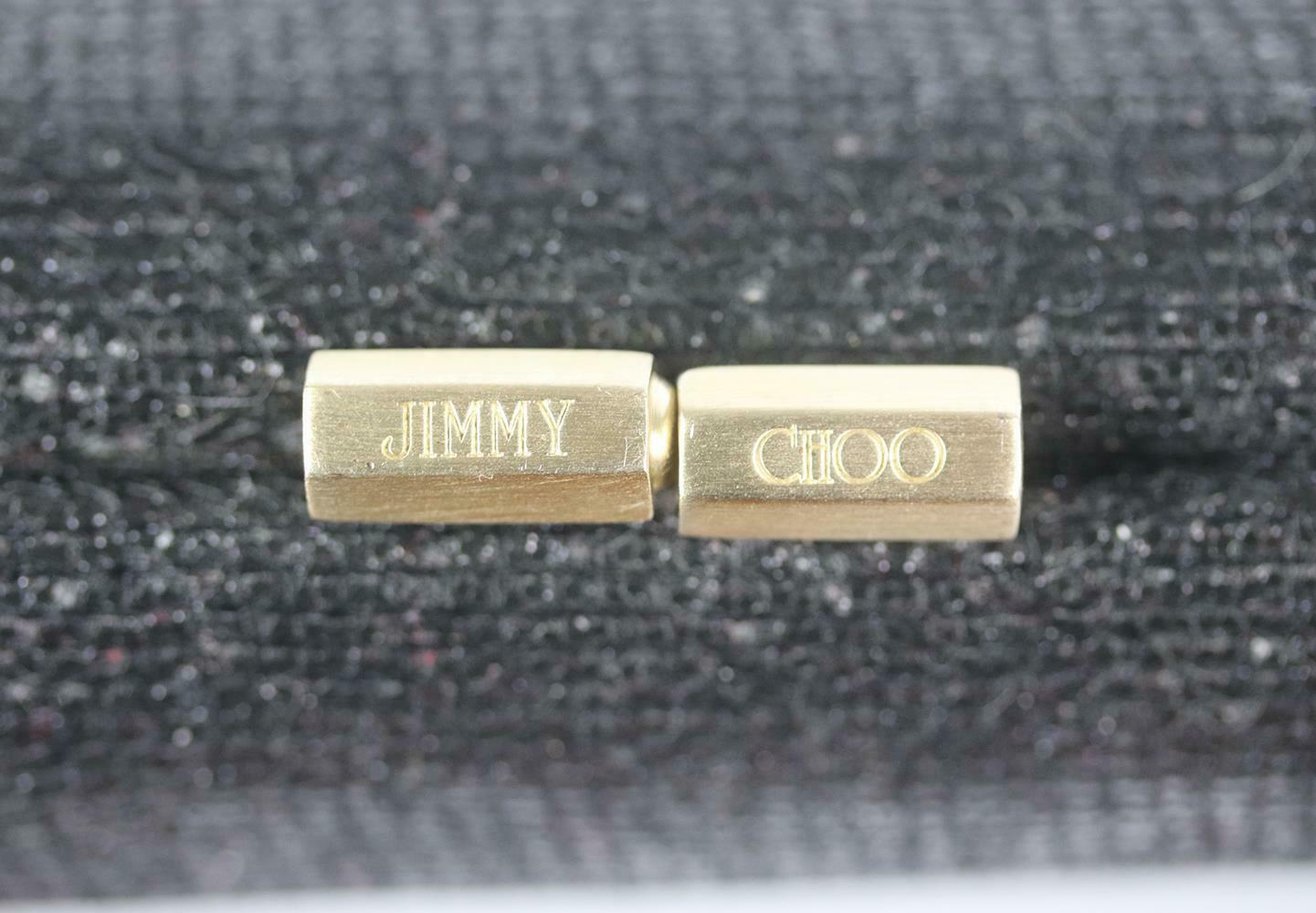 Women's Jimmy Choo Tube Glitter Twill Clutch For Sale
