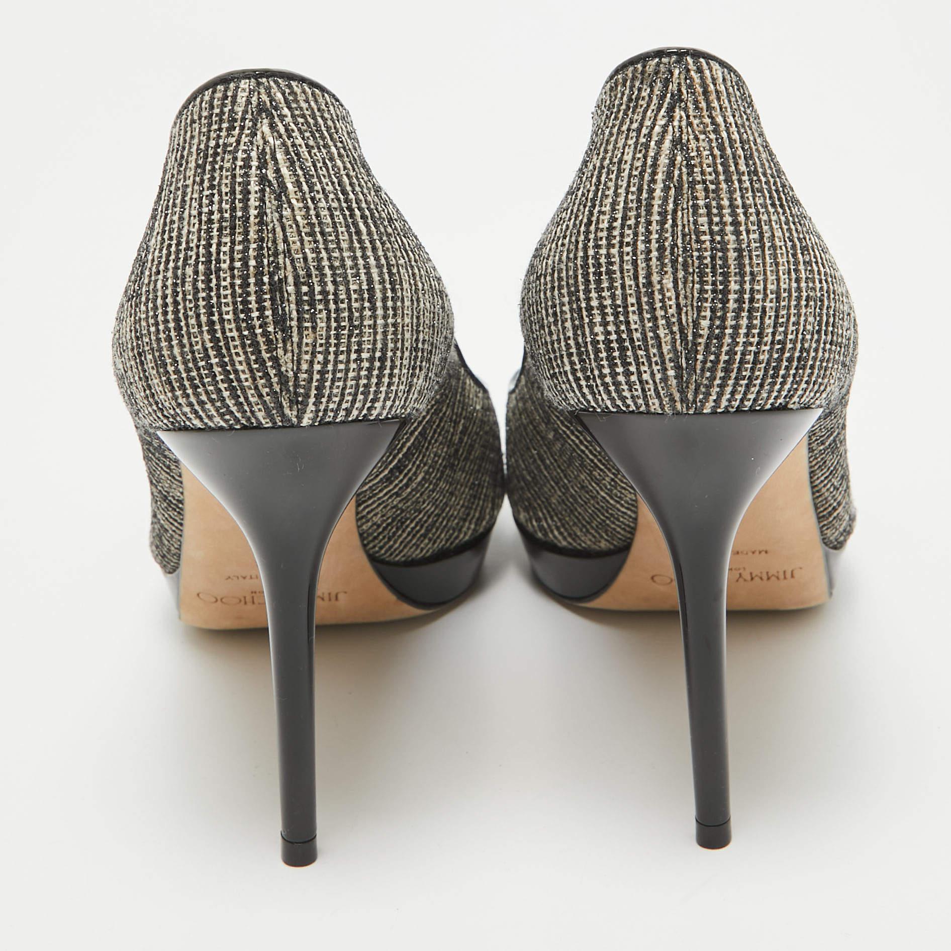 Jimmy Choo escarpins Luna en toile bicolore, taille 38 Pour femmes en vente