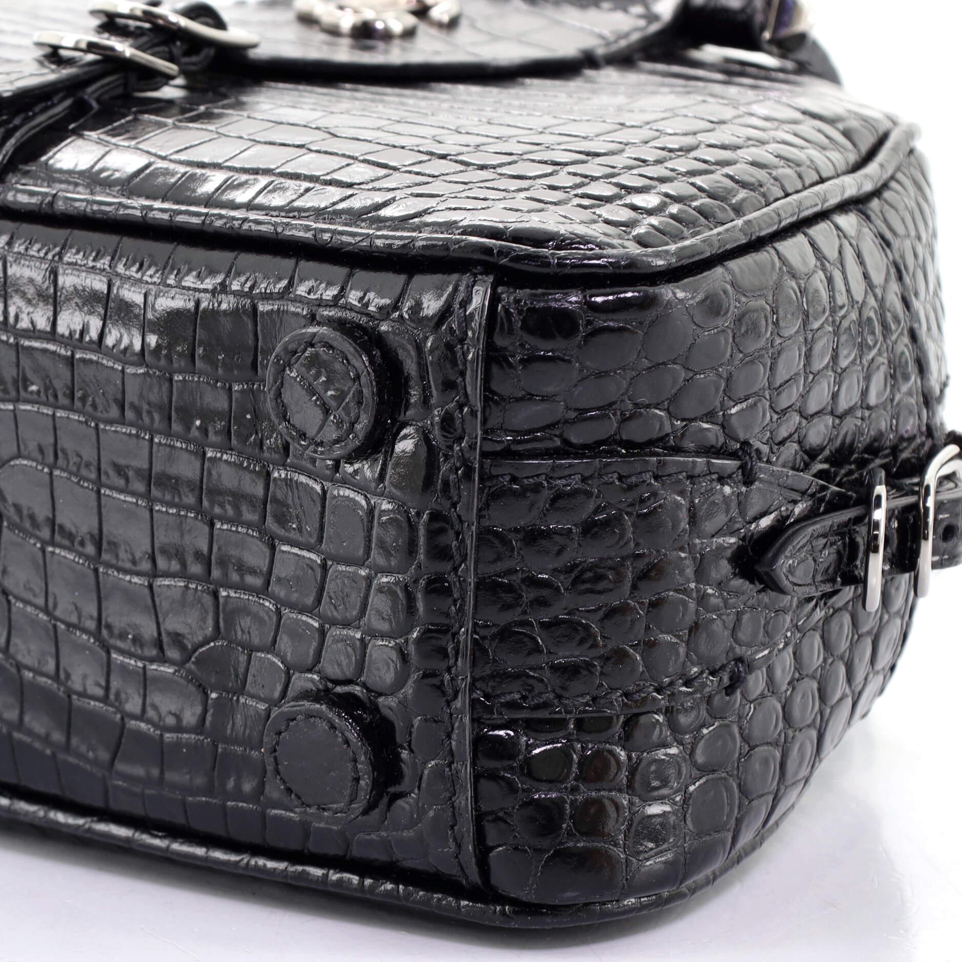 Jimmy Choo Varenne Bowling Bag Embossed Leather Mini 1