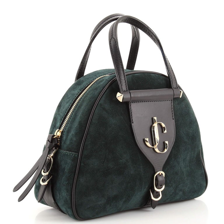 Jimmy Choo Varenne Bowling Bag Suede Small For Sale at 1stDibs