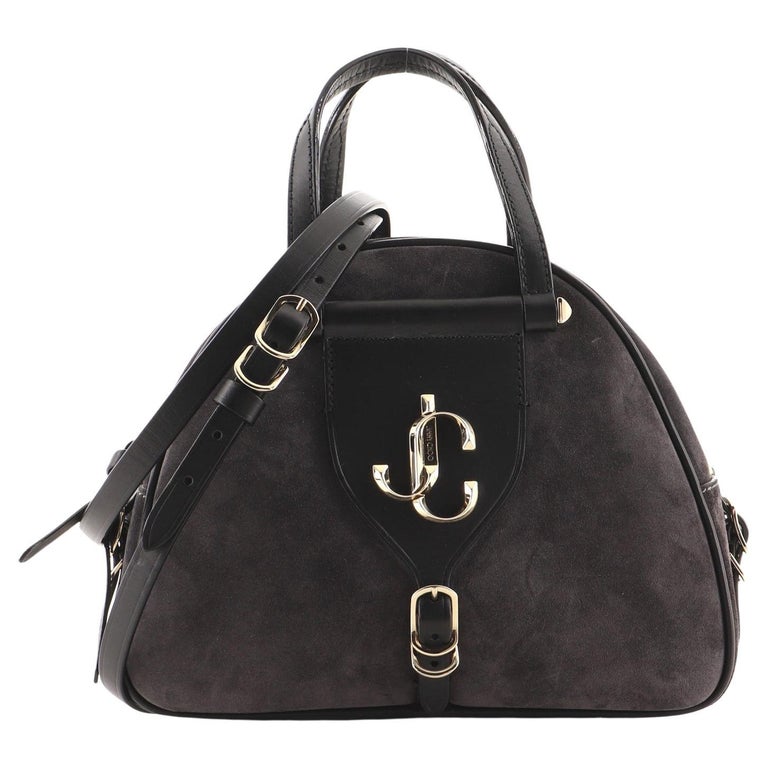 Jimmy Choo Varenne Bowling Bag Suede Small For Sale at 1stDibs