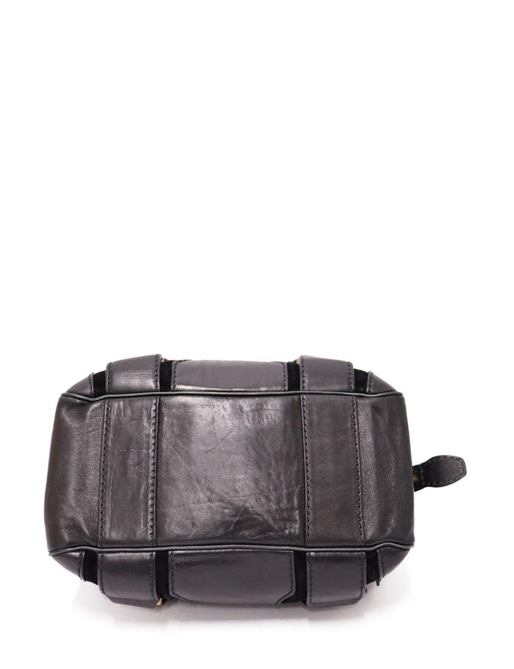 Jimmy Choo Vintage Black Leather and Suede Shoulder Bag In Good Condition For Sale In Amman, JO