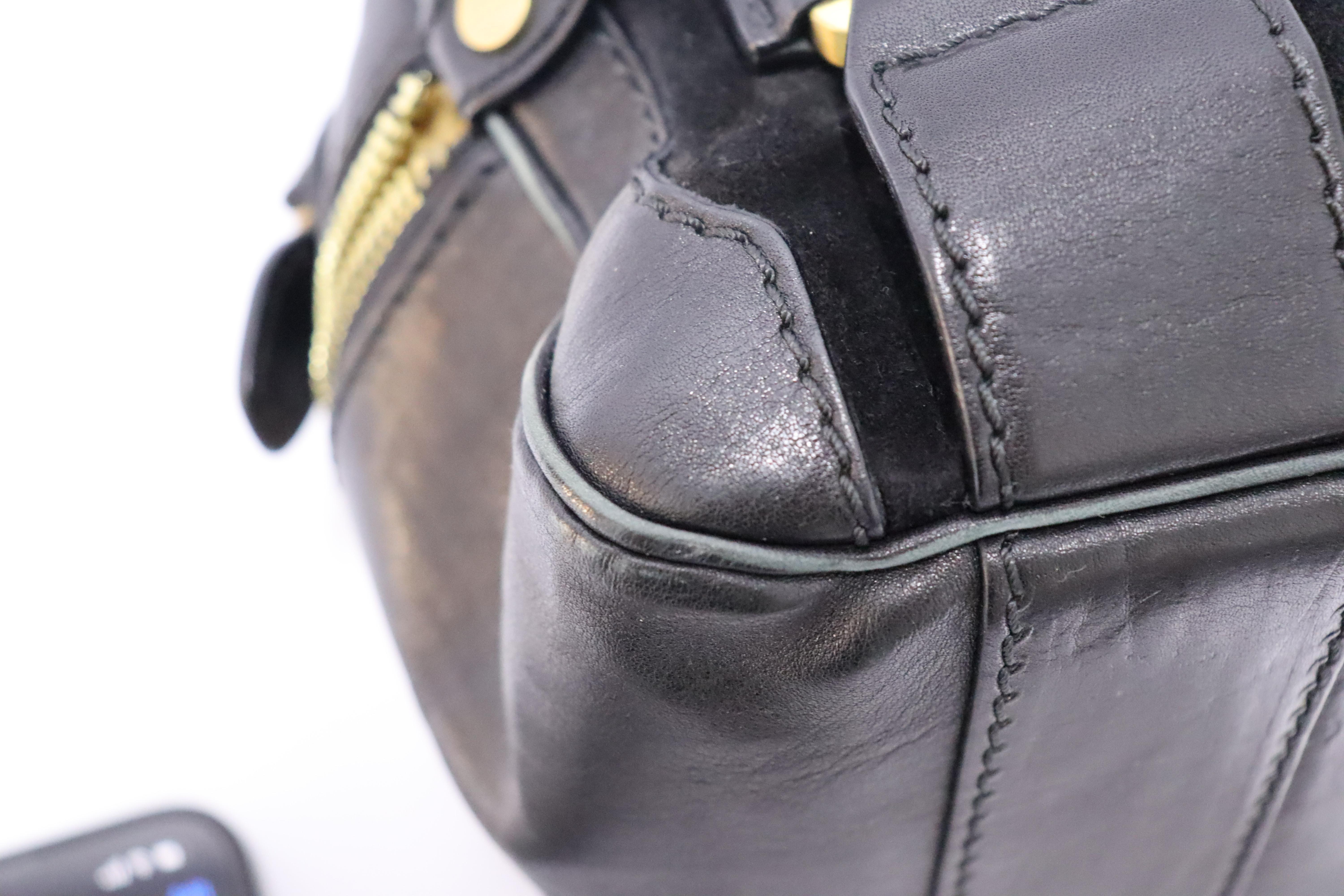 Jimmy Choo Vintage Black Leather and Suede Shoulder Bag 5