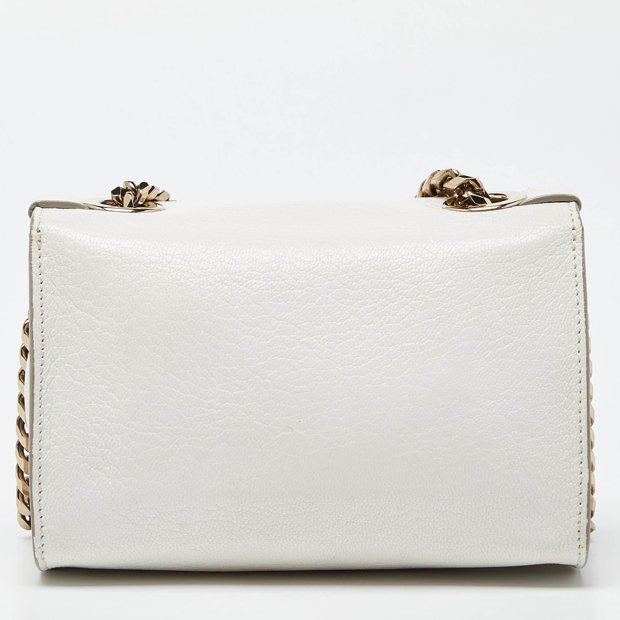 Women's Jimmy Choo White Leather Rebel Crossbody Bag