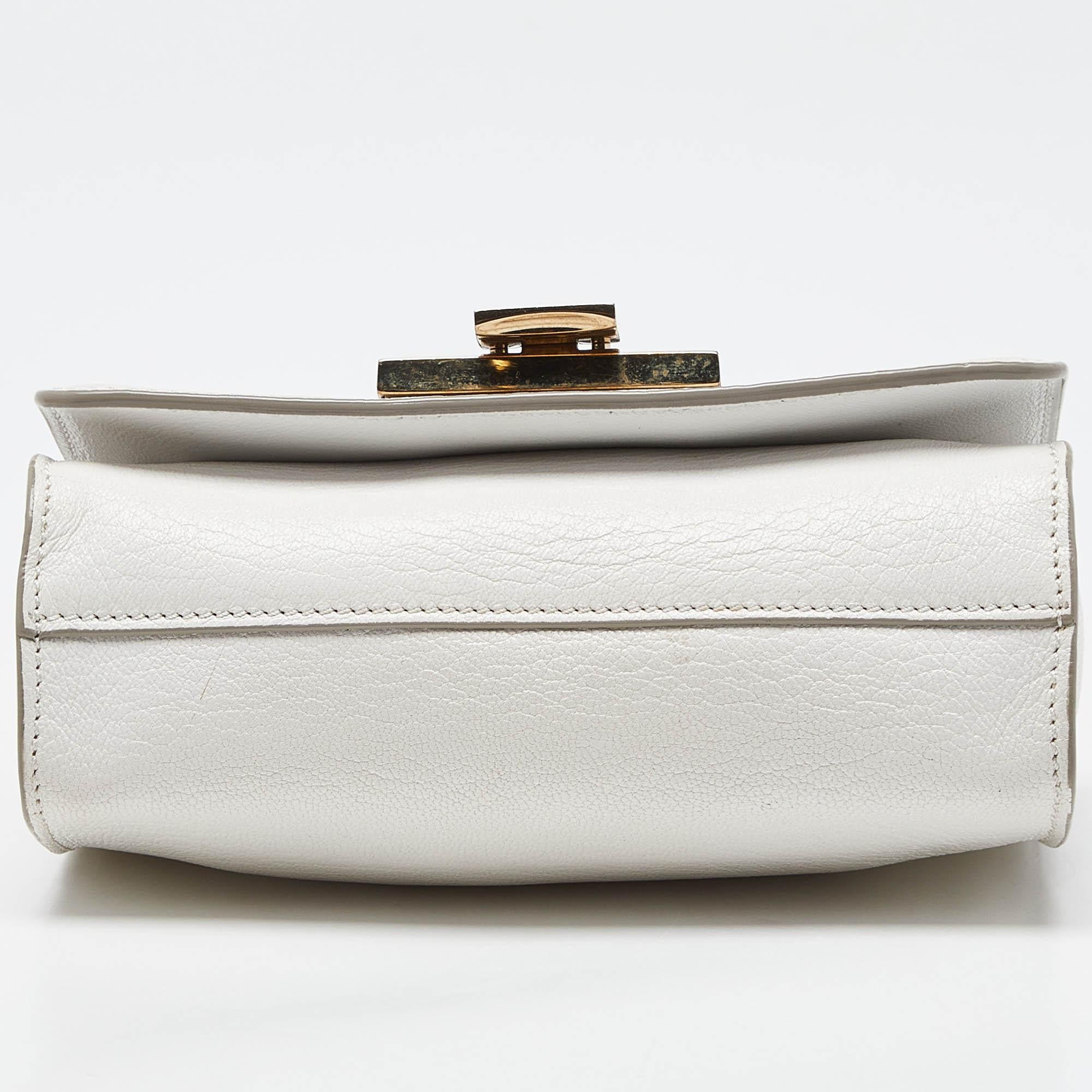 Jimmy Choo White Leather Rebel Crossbody Bag 3