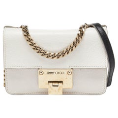 Jimmy Choo White Leather Rebel Crossbody Bag