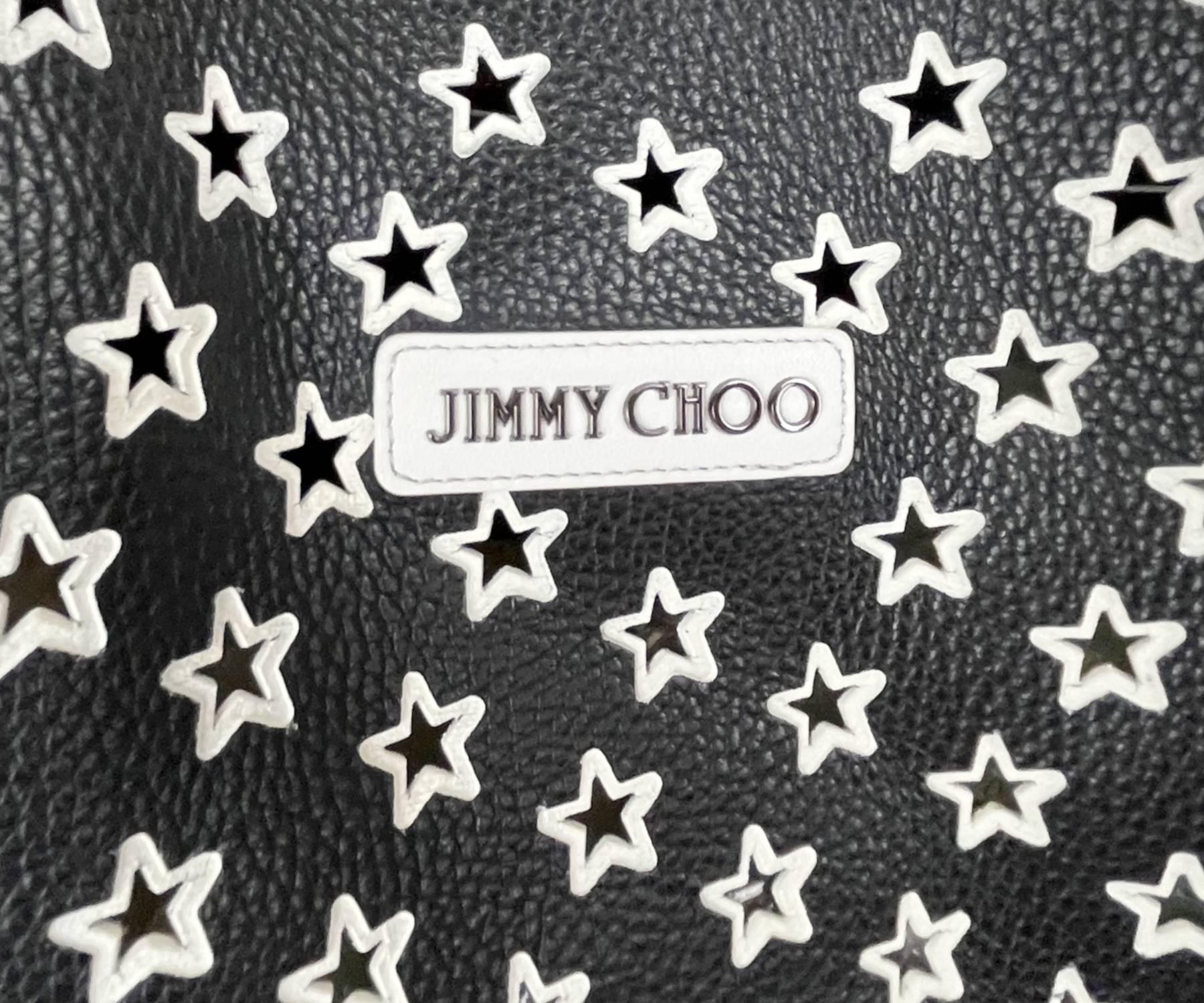 Jimmy Choo White Star Black Large Tote   2