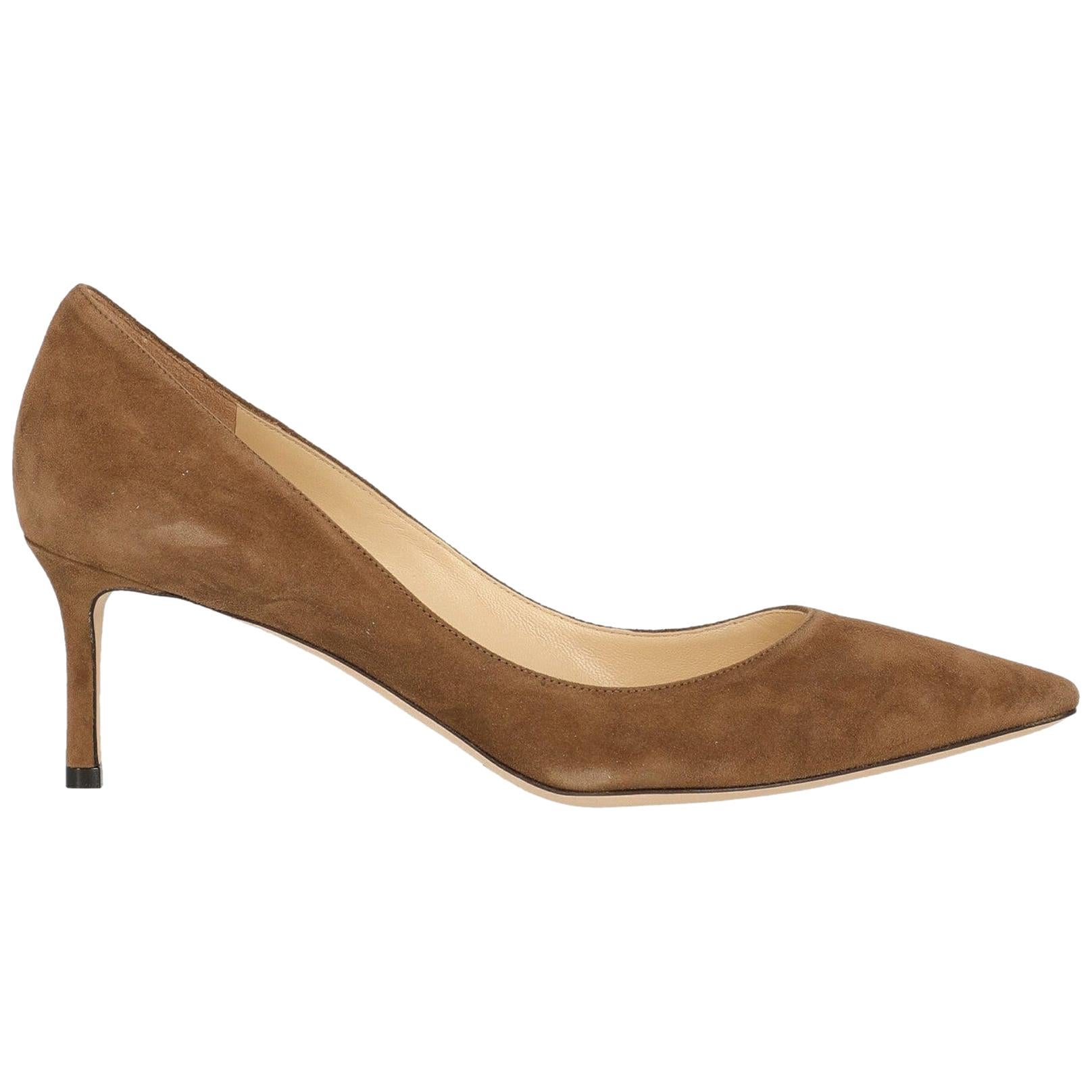 Jimmy Choo Woman Pumps Brown Leather IT 41 For Sale