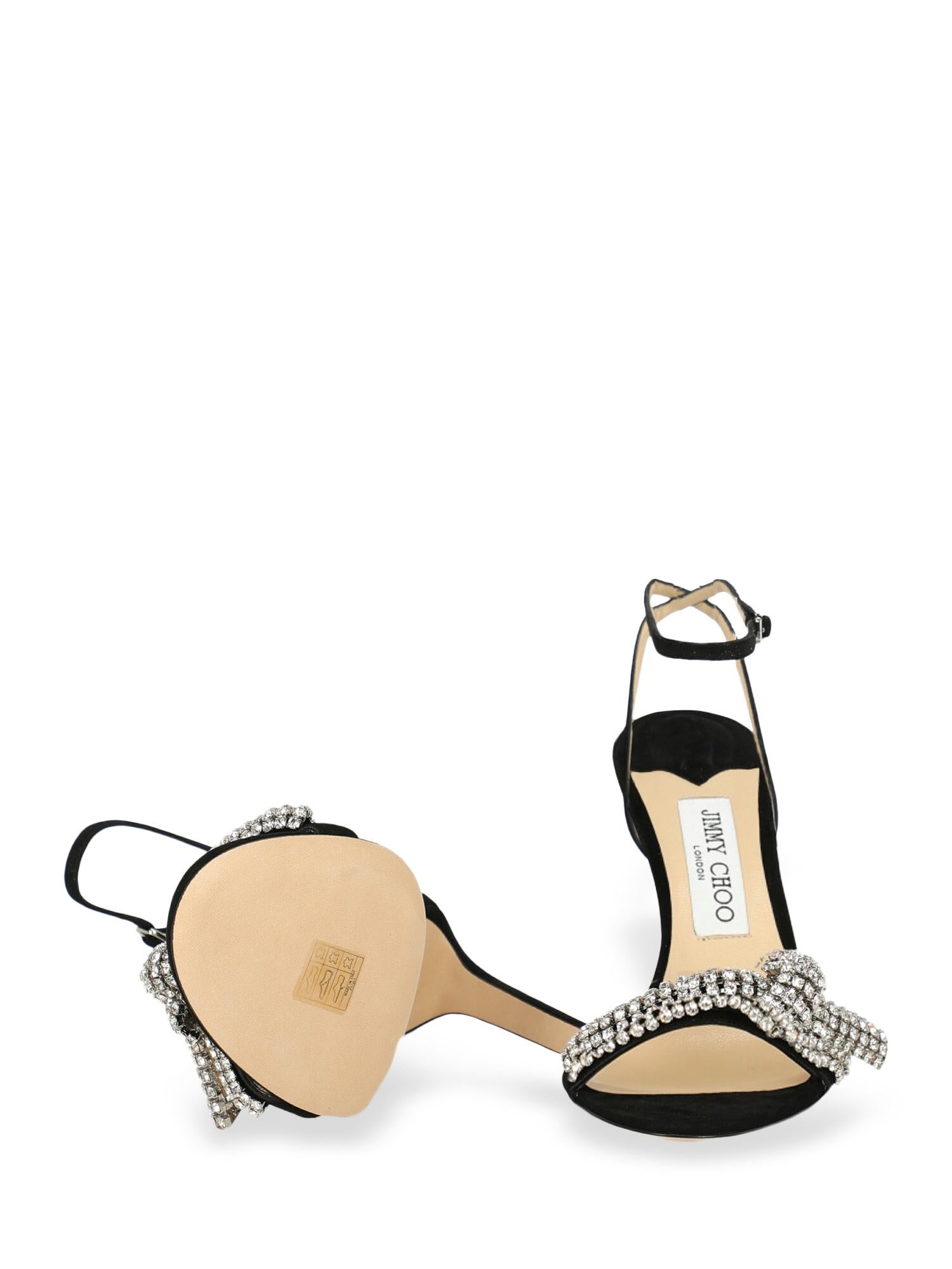Jimmy Choo Woman Sandals Black Leather IT 40 For Sale 1