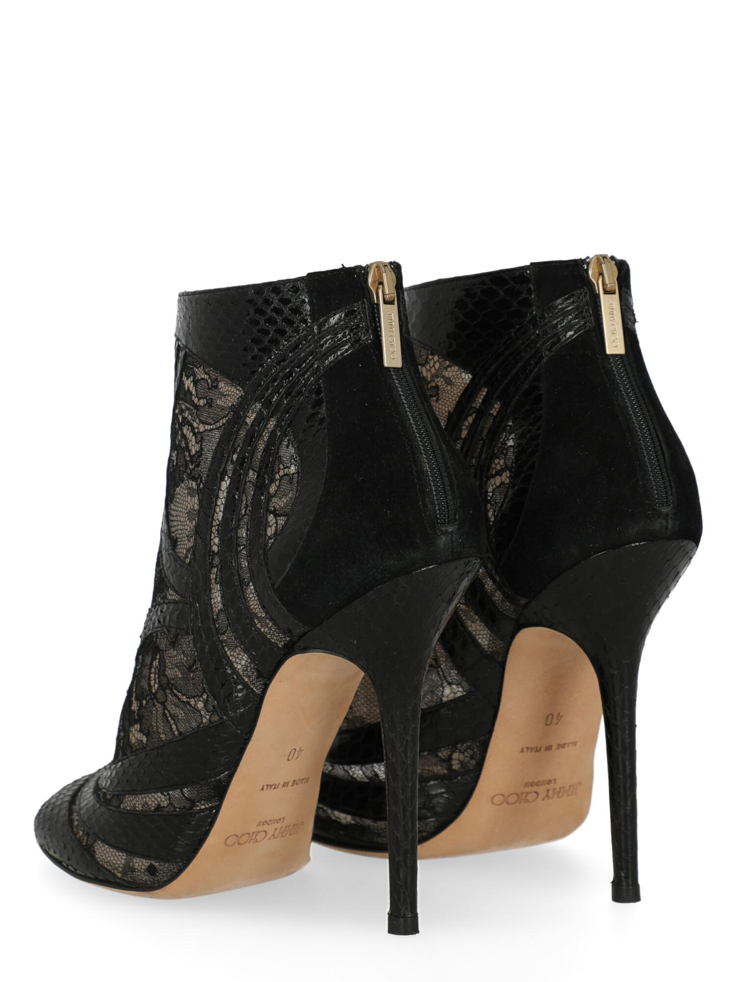 Women's Jimmy Choo Women  Ankle boots Black Leather IT 40 For Sale