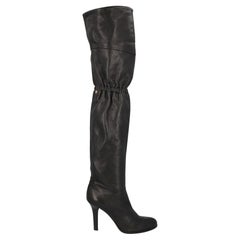 Jimmy Choo Women Boots Black Leather EU 40.5