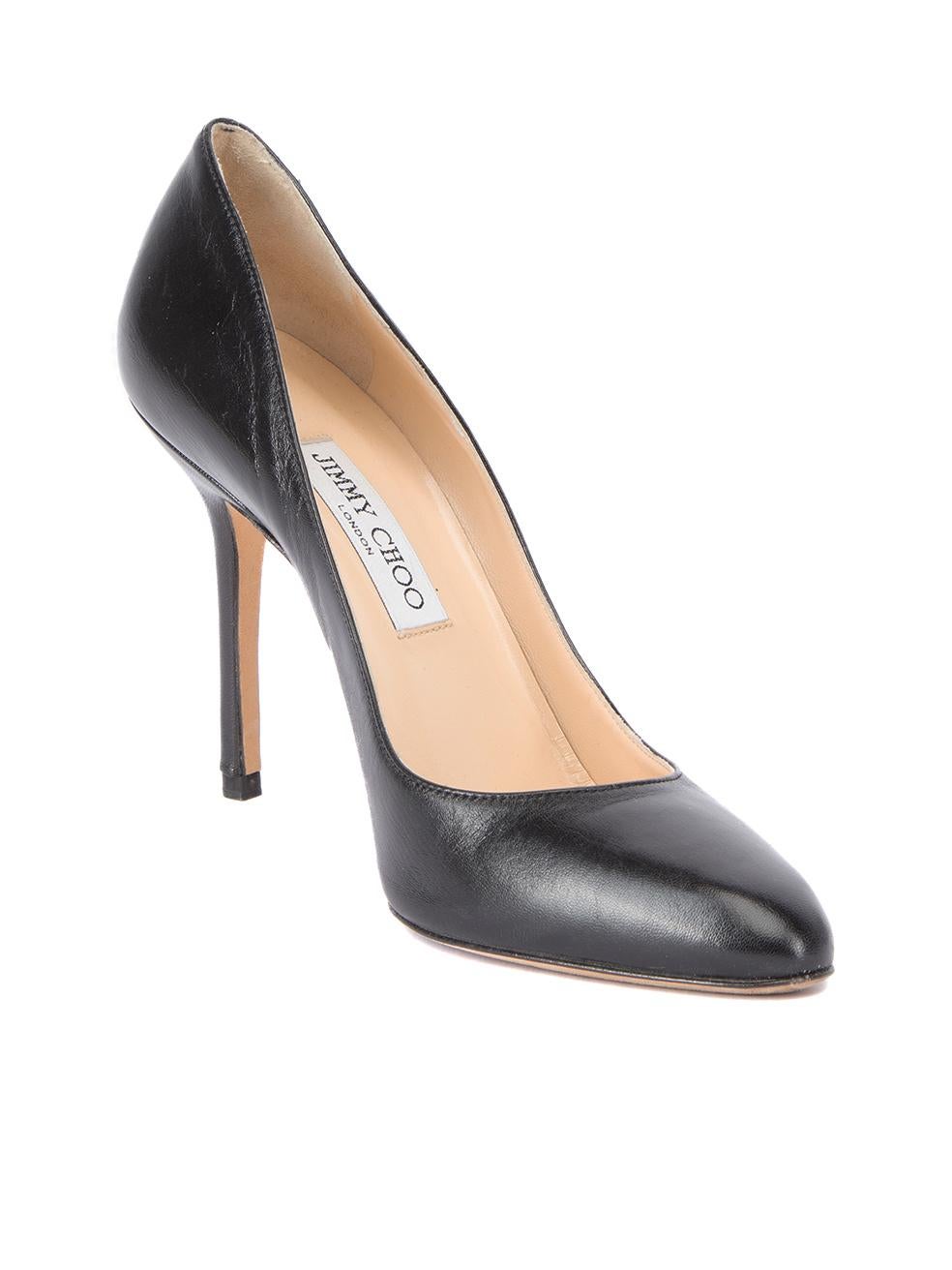Jimmy Choo Women s Black Leather Almond Toe Pumps For Sale At 1stDibs Jimmy Choo Women s Black Leather Almond Toe Pumps For Sale At 1stDibs