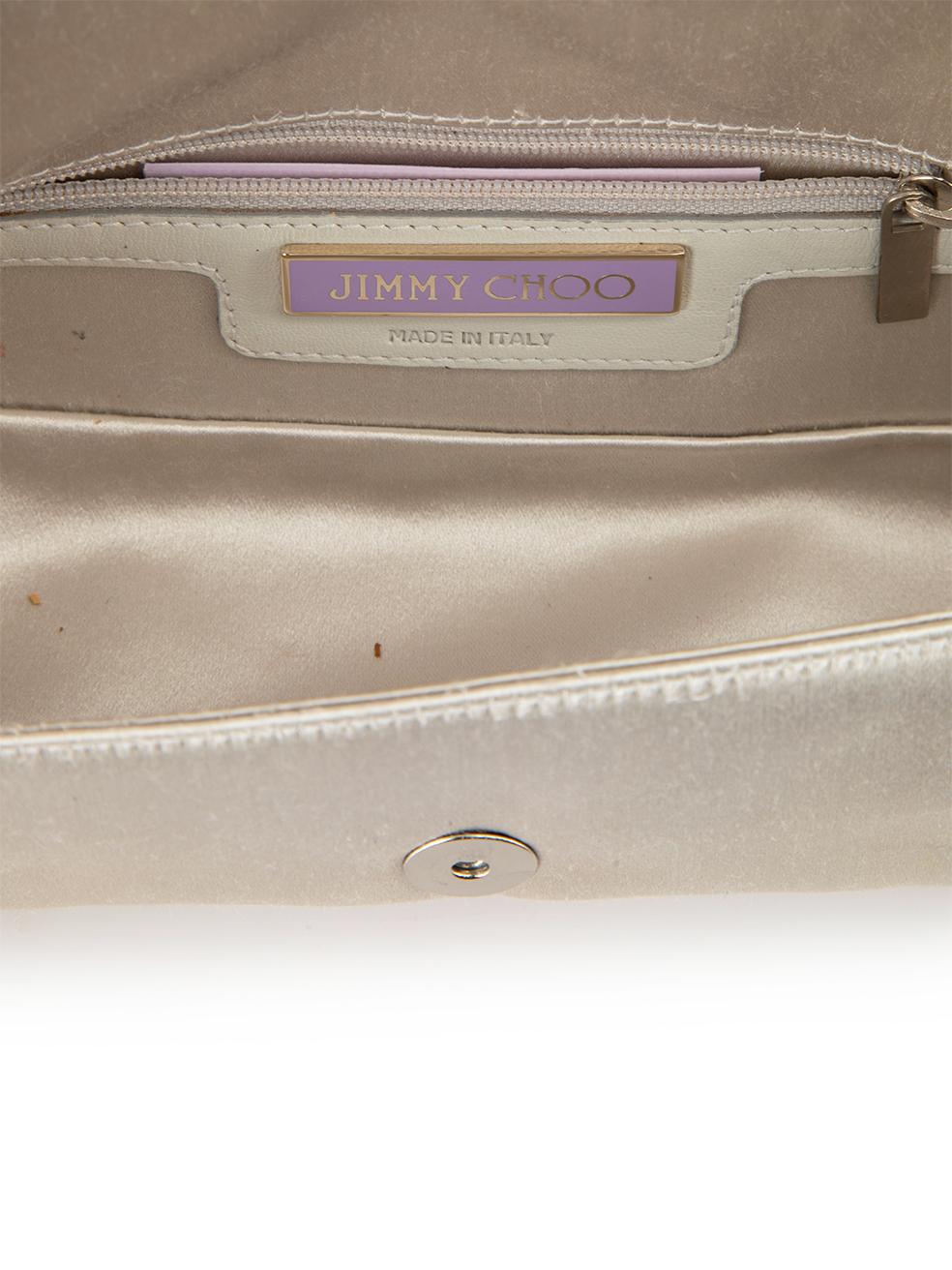 Jimmy Choo Women's Ivory Silk Crystal Cosmo Shoulder Bag 2