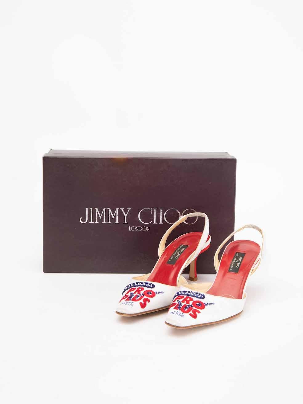 Jimmy Choo Women's Jimmy Choo for Anya Hindmarch Pro Plus Slogan Heels 2