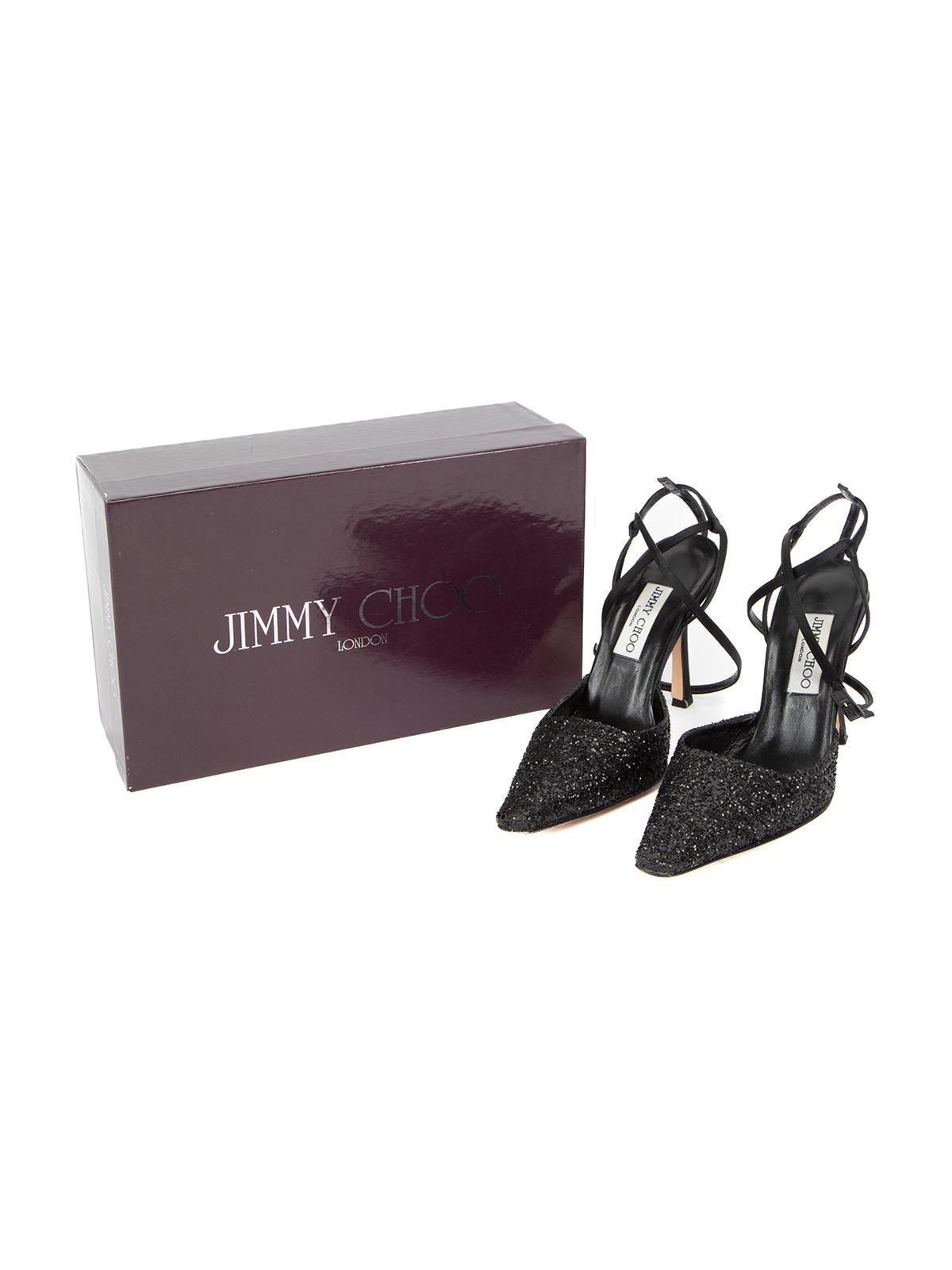 Jimmy Choo Women's Point Toe Glitter Heel 3