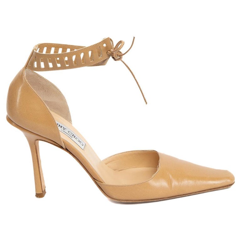 Jimmy Choo Women's Point Toe Leather Heels For Sale at 1stDibs