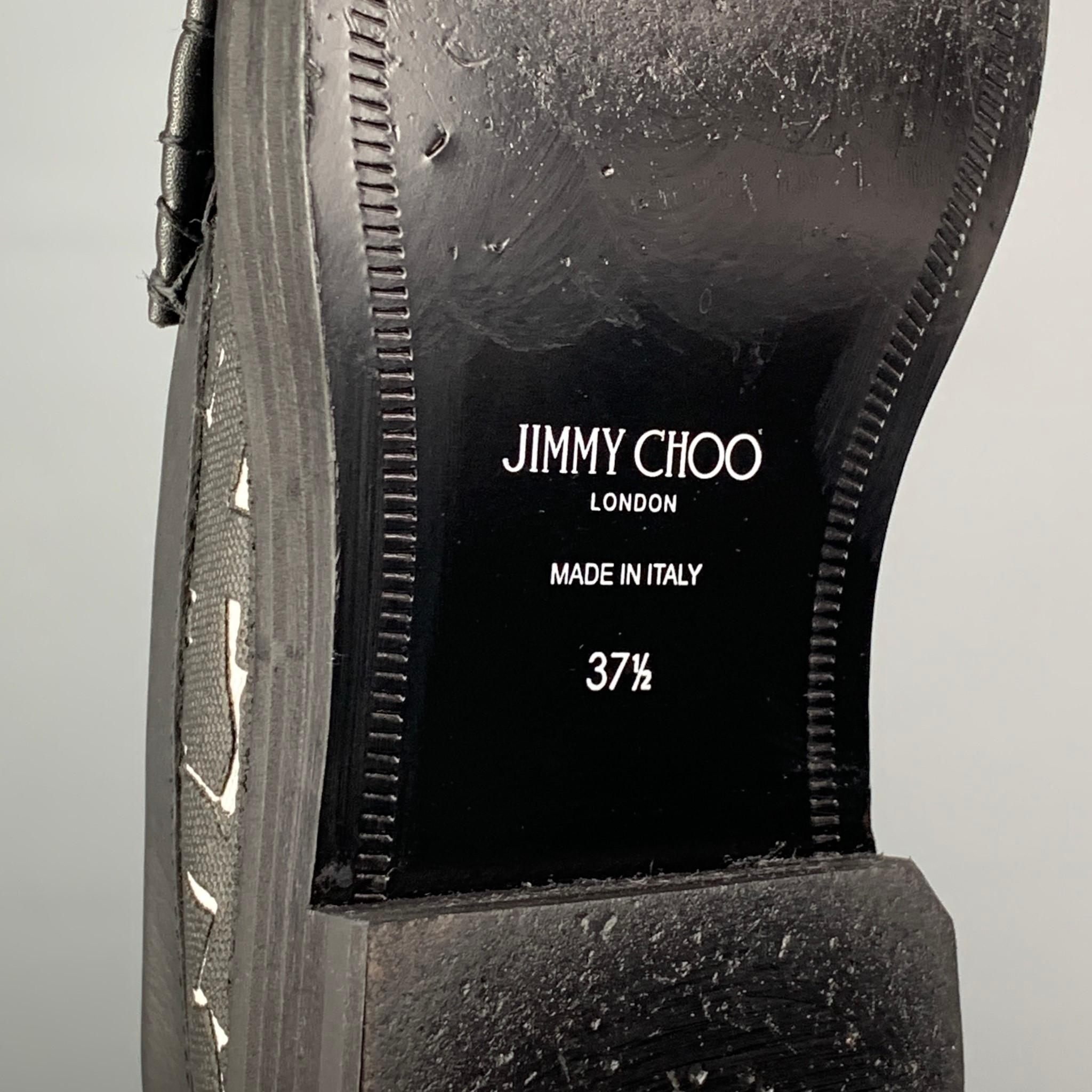 JIMMY CHOO x Eric Haze Kollektion kuratiert von Poggy Größe 7,5 Schwarz & Weiß Loafer 3