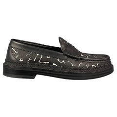 JIMMY CHOO x Eric Haze Kollektion kuratiert von Poggy Größe 7,5 Schwarz & Weiß Loafer