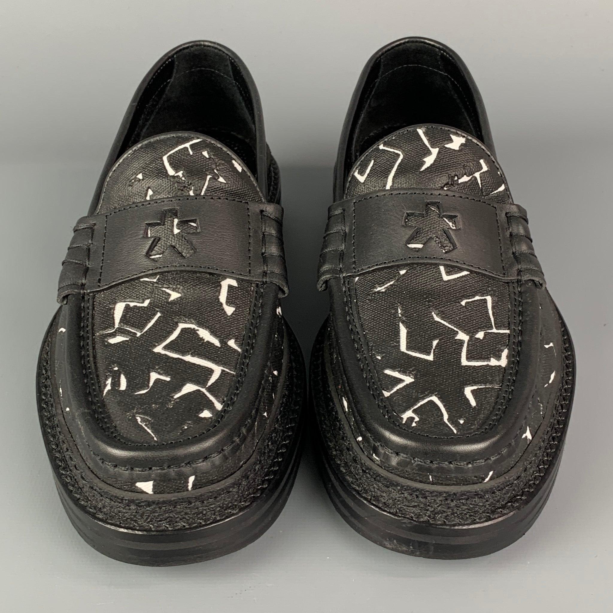 Women's JIMMY CHOO x Eric Haze Collection Curated by Poggy Size 7.5 White Cotton Loafers For Sale