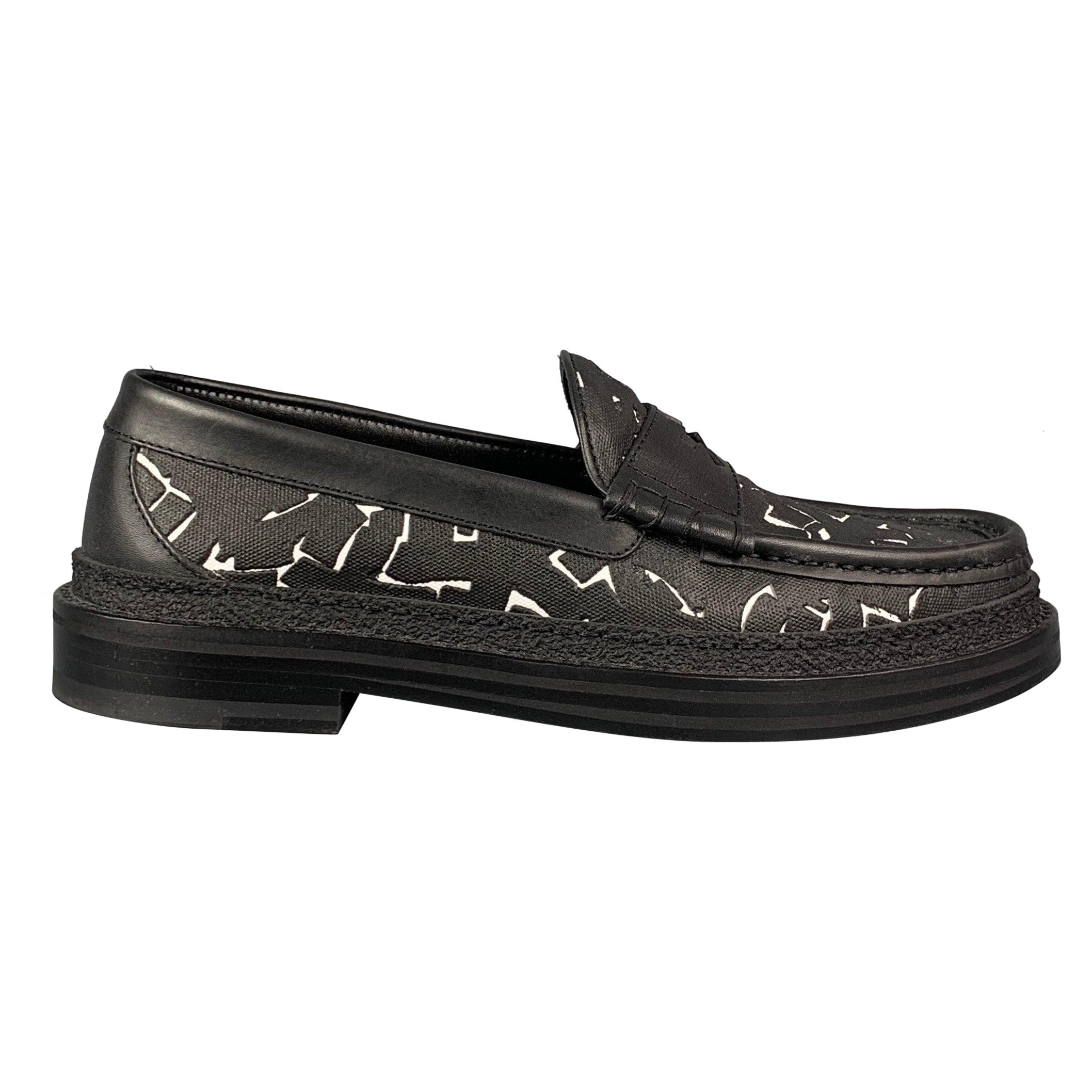 JIMMY CHOO x Eric Haze Kollektion Curated by Poggy Größe 7,5 Weiße Loafers aus Baumwolle im Angebot