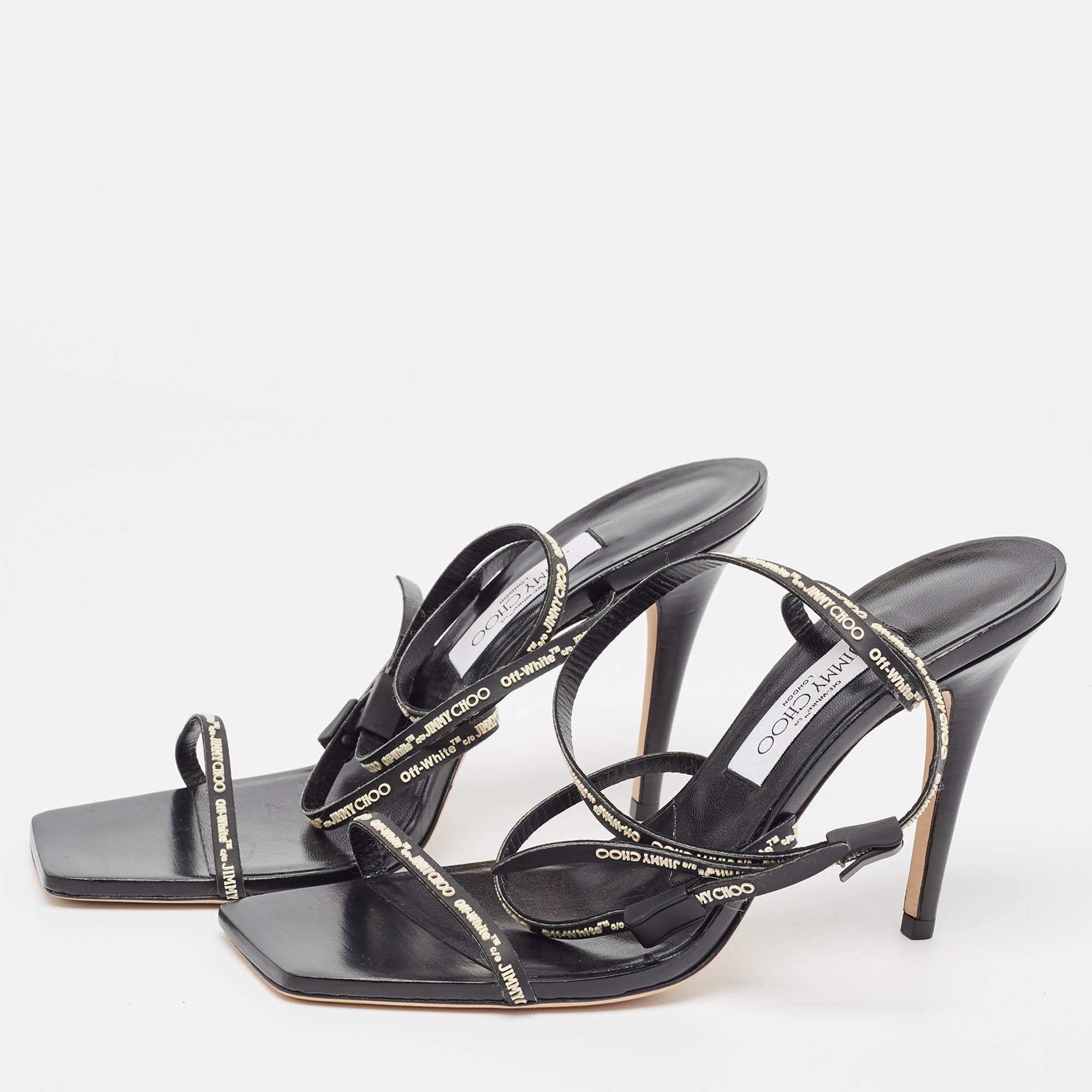 Discover footwear elegance with these Jimmy Choo X Off-White women's sandals. Meticulously designed, these heels marry fashion and comfort, ensuring you shine in every setting.