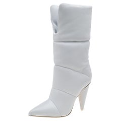 Jimmy Choo x Off-White Leather Calf Length Boots Size 35.5