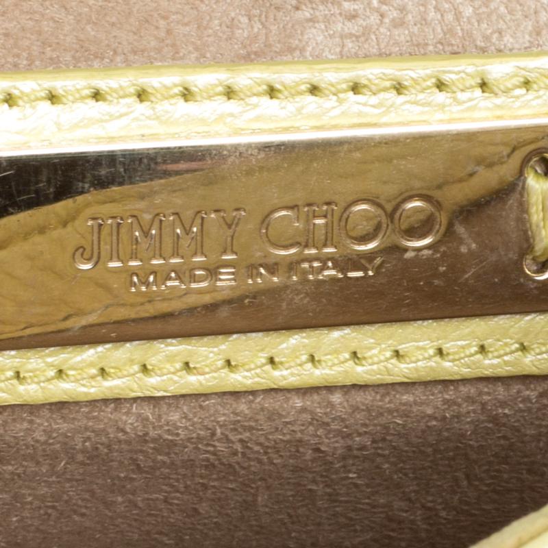 Jimmy Choo Yellow Leather Shadow Chain Crossbody Bag 2