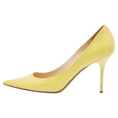 Jimmy Choo Yellow Patent Leather Love Pumps Size 37