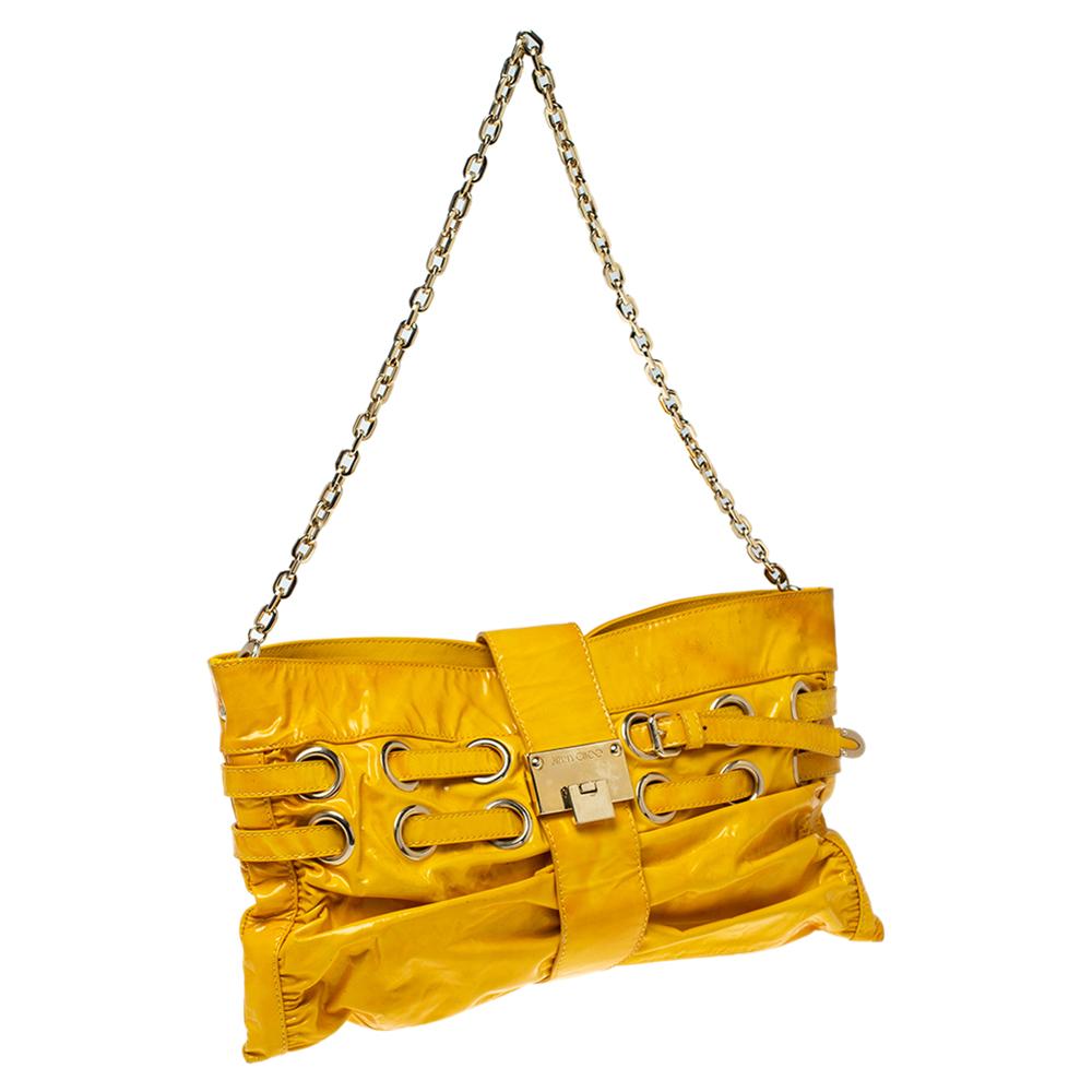 yellow jimmy choo bag
