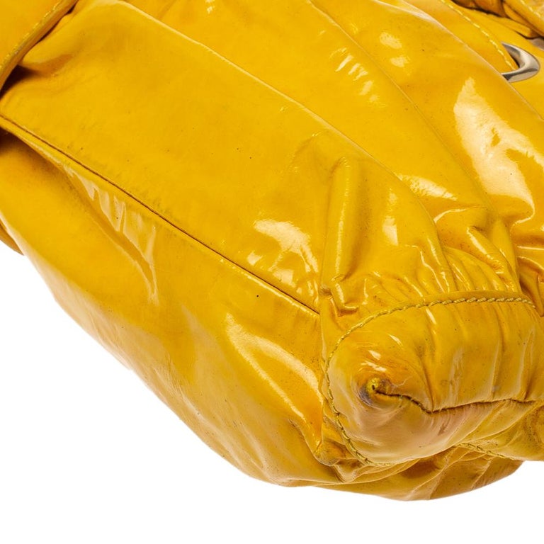 Jimmy Choo Yellow Patent Leather Rio Shoulder Bag at 1stDibs