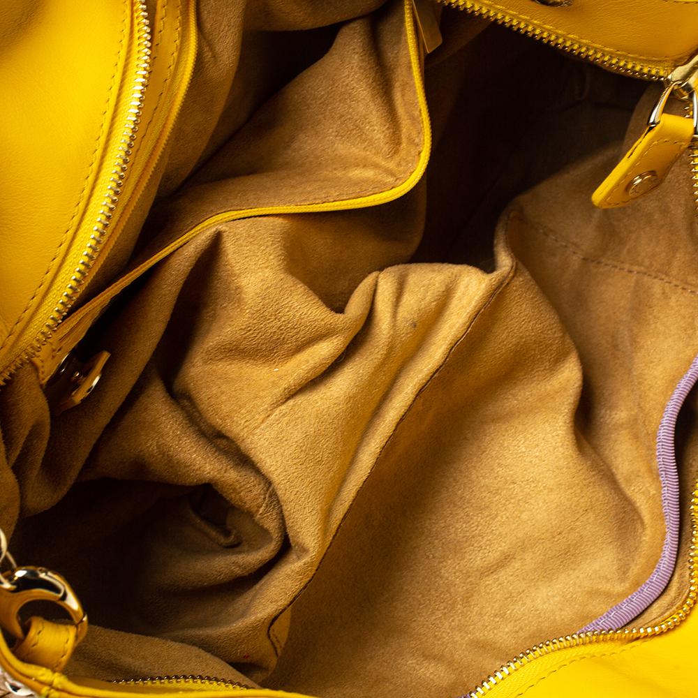 Women's Jimmy Choo Yellow Patent Leather Rio Shoulder Bag